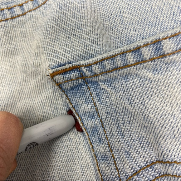 Levi's 501 RARE Lightwash 1980's Button Fly Made In USA Jeans 33 - Picture 7 of 15